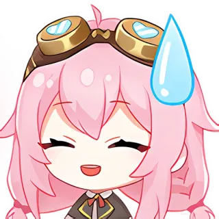 😅 Anime, Chibi, Kawaii, Gota de suor, Steampunk, Óculos telegram sticker