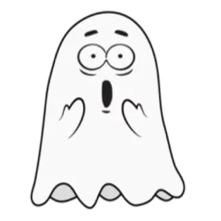 😨 Geist, Cartoon, gruselig, Halloween, Monster, Buu whatsapp sticker