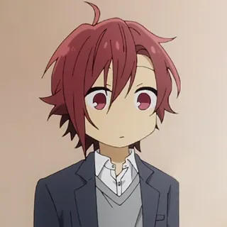 📚 anime, boy, cute, red hair, school uniform telegram sticker