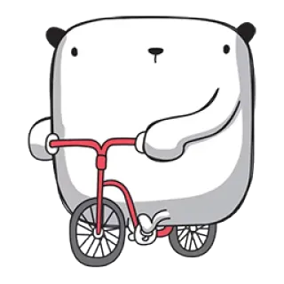 🚴‍♀️ Bär, Fahrrad, Tier, süß, Cartoon, Aufkleber telegram sticker