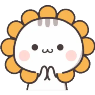 🍼 cat, cute, flower, sticker, kawaii, animal whatsapp sticker
