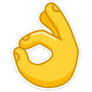 👌 Handgebaar, OK teken, Offensief gebaar, Circle game telegram sticker