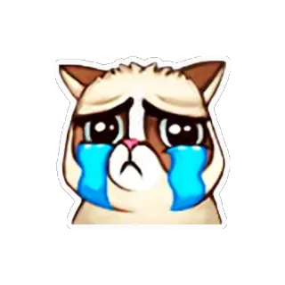 😭 猫, 悲しい, 泣く, 絵文字, ステッカー, 表情 telegram sticker