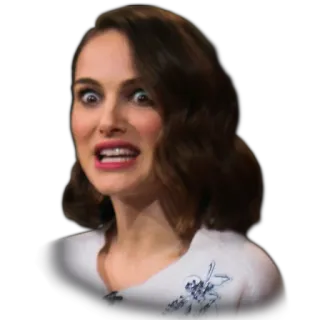 😸 Natalie Portman Natalie Portman, face, funny, actress, meme, expression telegram sticker