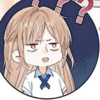 🧸 Chibi, Anime, Cartoon, Confus, Point d'interrogation, Mignon telegram sticker