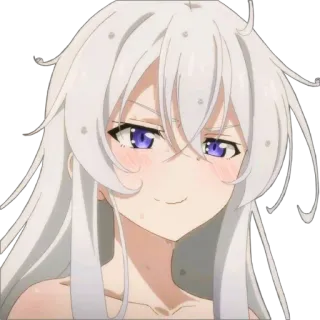 😏 Anime, Mädchen, Weißes Haar, Arrogant, Niedlich telegram sticker