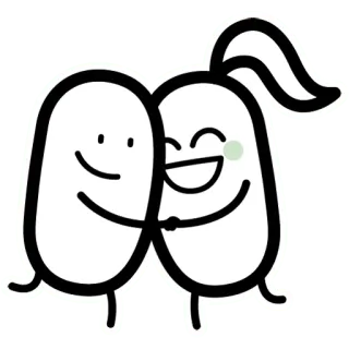 🤗 Desenho animado, Feliz, Amor, Abraço, Fofo telegram sticker