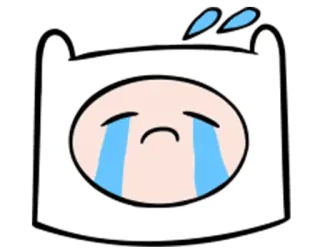 😭 Finn Adventure Time cartoon, finn, crying, adventure time, sad telegram sticker