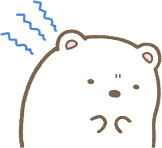😓 niedźwiedź, słodki, zwierzę, kawaii, naklejka, kreskówka telegram sticker
