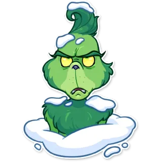🥶 Grinch How the Grinch Stole Christmas! navidad, grinch, dibujos animados, nieve, verde whatsapp sticker