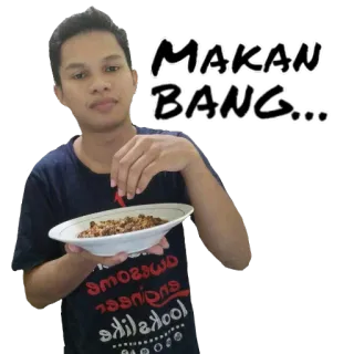 🍛 MAKAN BANG... comida, comiendo, hombre, comida indonesia telegram sticker