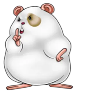 🤫 hamster, animal, cute, finger, shush, quiet telegram sticker
