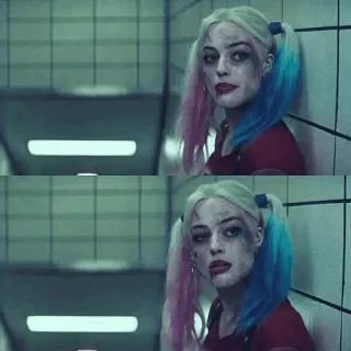 😕 Harley Quinn Suicide Squad Harley Quinn, Suicide Squad, Margot Robbie, DC Comics, Comic Book, Villain telegram sticker