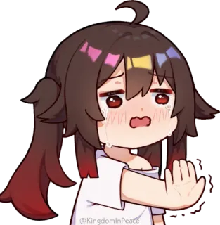 😢 @KingdomInPeace Anime, Triste, Pleurs, Personnage, Fanart, Art numérique whatsapp sticker