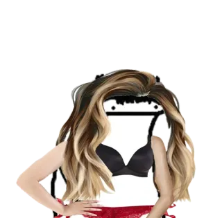 🍑 pegatina, mujer, sexy, lencería, pelo, dibujo whatsapp sticker