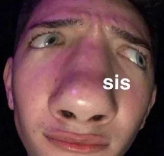 ❓ sis Meme, Hài hước, Mặt, Biểu cảm telegram sticker
