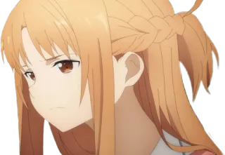 🙁 Asuna Yuuki Sword Art Online Anime, Personagem, Retrato, Garota, Asuna Yuuki, Sword Art Online telegram sticker
