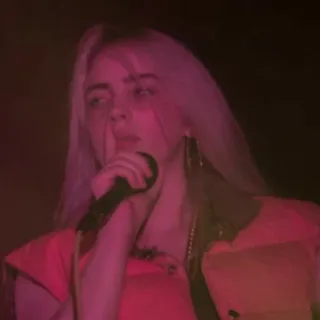 🌊 Billie Eilish Billie Eilish, piosenkarka, muzyka, muzyk, pop, celebrytka telegram sticker
