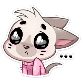 😯 Katze, Sticker, süß, Tier, Cartoon whatsapp sticker