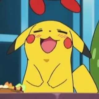 ⚡️ Pikachu pokemon, cartone animato, anime, carino, felice telegram sticker