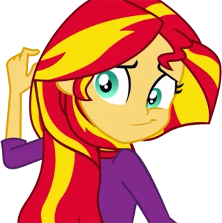 😄 Sunset Shimmer My Little Pony: Equestria Girls equestria girls, マイリトルポニー, サンセットシマー, カートゥーン whatsapp sticker