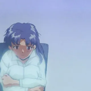 🪑 Misato Katsuragi Neon Genesis Evangelion アニメ, キャラクター, 悲しい, ミサト, エヴァンゲリオン telegram sticker