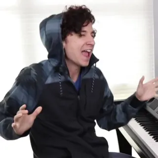 🕺 person, man, keyboard, music, instrument, piano telegram sticker