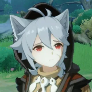 🏮 Razor Genshin Impact Anime, Jeu vidéo, Genshin Impact, Razor, Garçon loup whatsapp sticker