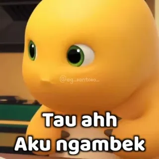 😔 Tau ahh
Aku ngambek dinosaurier, cartoon, gelb, süß telegram sticker