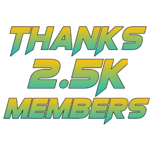 🙏 THANKS 2.5K MEMBERS thanks, members, 2.5k, celebration, community whatsapp sticker