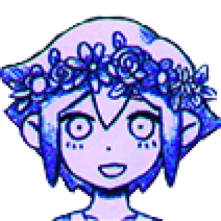 😀 Basil Omori jeu vidéo, fleurs, animé, garçon, mignon telegram sticker