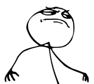 😒 meme, stick figure, smug, disapproval, internet telegram sticker