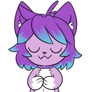 😌 猫, かわいい, 動物, 漫画, ペット telegram sticker