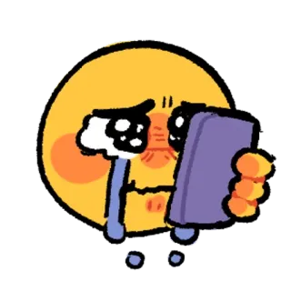 😢 sad, crying, emoji, phone, upset telegram sticker