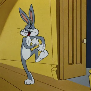 🤜 Bugs Bunny Looney Tunes dessin animé, lapin, personnage, animation, lapin telegram sticker