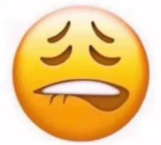 🤟 Emoji, Nervös, Ängstlich, Besorgt, Bekümmert, Emotion telegram sticker