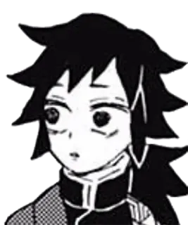 😨 Giyu Tomioka Demon Slayer Giyu Tomioka, Demon Slayer, Anime, Mangá, Personagem, preocupado telegram sticker