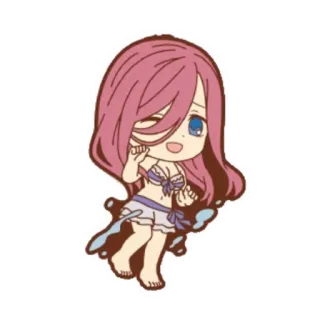 💙 Anime, Chibi, Baju renang, Kartun whatsapp sticker