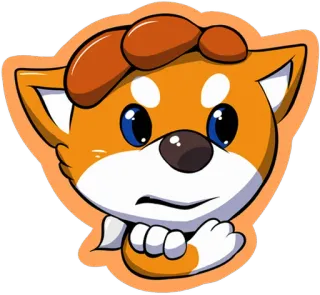 👿 dog, cute, cartoon, animal, shiba inu, funny telegram sticker