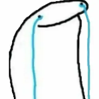 🥲 Meme, chorando, triste, emocional, lágrimas, desenho animado telegram sticker