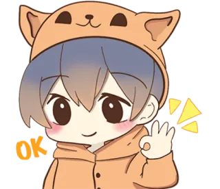 👌 OK ok, cute, anime, cartoon, positive, agreement, agreement telegram sticker