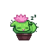 🌵 xương rồng, thực vật, dễ thương, pixel art, hoa, động vật telegram sticker