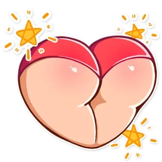 🍑 попа, персик, звезды, дерзкий, сексуальный telegram sticker