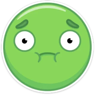 🤢 Emoji, Groen, Verdrietig, Gezicht, Expressie telegram sticker