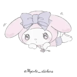 🐰 My Melody My Melody, Sanrio, lindo, conejo, personaje telegram sticker