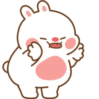 😝 กระต่าย, น่ารัก, กระต่าย, การ์ตูน, คาวาอิ, สติกเกอร์ telegram sticker
