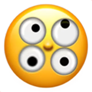 👁 emoji, face, eyes, funny, expression whatsapp sticker