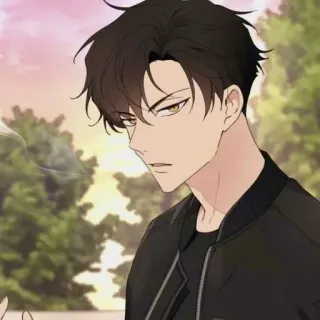 😤 Anime, Personaggio, Uomo, Arte, Illustrazione telegram sticker