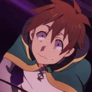 🛡 Kazuma Konosuba 动漫, 搞笑, 震惊, 反应, 无奈 telegram sticker