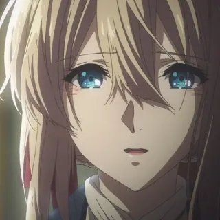 😄 Violet Evergarden Anime, Personaggio, Violet Evergarden, Ragazza, Ritratto, Animato telegram sticker